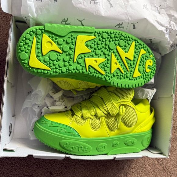 PUMA x  LaMelo Ball La France Assist Green Lime Smash Basketball Sneakers - Picture 1 of 3